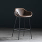 Industrial Iron Low Back Barstool Simple Indoor Tall Stool with Leather Seat Coffee 1 Piece Bar Stool(30"H) Clearhalo 'Bar Furniture' 'Bar Stools' 'bar_stools' 'furn' 'furn_bar_stools' 'furniture_bar_stools' 'Kitchen & Dining Furniture' 'kitchen&dining_furn' 'kitchen' 'kitchen_furn' Furniture' 4504164