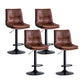 Nordic Indoor Simple Barstool Low Back Iron Tall Stool with Leather Seat Brown 4 Piece Set Bar Stool(31"H) Clearhalo 'Bar Furniture' 'Bar Stools' 'bar_stools' 'furn' 'furn_bar_stools' 'furniture_bar_stools' 'Kitchen & Dining Furniture' 'kitchen&dining_furn' 'kitchen' 'kitchen_furn' Furniture' 4504202
