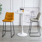 Nordic Indoor Simple Barstool Low Back Iron Tall Stool with Leather Seat Clearhalo 'Bar Furniture' 'Bar Stools' 'bar_stools' 'furn' 'furn_bar_stools' 'furniture_bar_stools' 'Kitchen & Dining Furniture' 'kitchen&dining_furn' 'kitchen' 'kitchen_furn' Furniture' 4504203