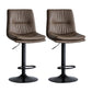 Nordic Indoor Simple Barstool Low Back Iron Tall Stool with Leather Seat Khaki 2 Piece Set Bar Stool(31"H) Clearhalo 'Bar Furniture' 'Bar Stools' 'bar_stools' 'furn' 'furn_bar_stools' 'furniture_bar_stools' 'Kitchen & Dining Furniture' 'kitchen&dining_furn' 'kitchen' 'kitchen_furn' Furniture' 4504206