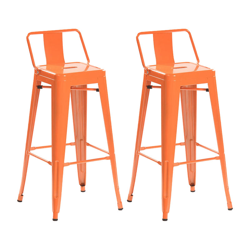 Industrial Style Armless Barstool Iron Counter Stools with Pedal for Coffee Shop Orange 2 Piece Set Clearhalo 'Bar Furniture' 'Bar Stools' 'bar_stools' 'furn' 'furn_bar_stools' 'furniture_bar_stools' 'Kitchen & Dining Furniture' 'kitchen&dining_furn' 'kitchen' 'kitchen_furn' Furniture' 4504270