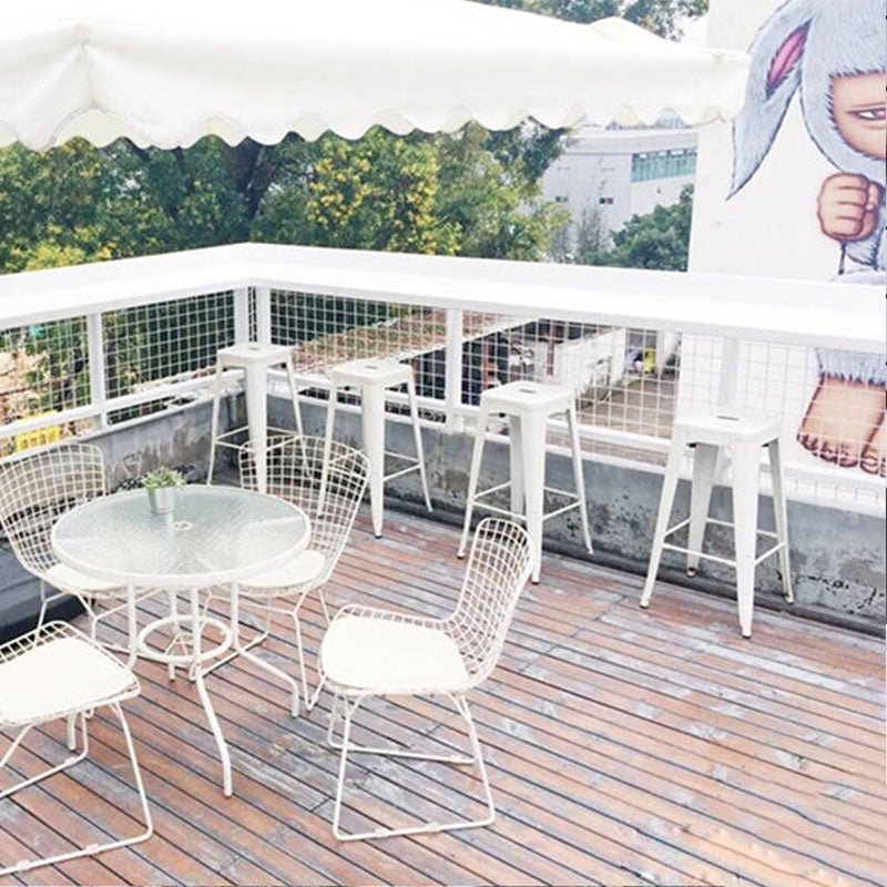 Industrial Style Armless Barstool Iron Counter Stools with Pedal for Coffee Shop Clearhalo 'Bar Furniture' 'Bar Stools' 'bar_stools' 'furn' 'furn_bar_stools' 'furniture_bar_stools' 'Kitchen & Dining Furniture' 'kitchen&dining_furn' 'kitchen' 'kitchen_furn' Furniture' 4504279