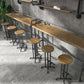 Industrial Wood Bar Table with Rectangle Table Top Black Trestle Table - 42" H 78.7"L x 17.7"W x 41.3"H Without Chairs Clearhalo 'Bar Furniture' 'Bar Tables' 'bar_tables' 'furn' 'furn_bar_tables' 'Furniture' 'furniture_bar_tables' 'Kitchen & Dining Furniture' 4504285