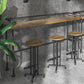 Industrial Wood Bar Table with Rectangle Table Top Black Trestle Table - 42" H 59.1"L x 17.7"W x 41.3"H Without Chairs Clearhalo 'Bar Furniture' 'Bar Tables' 'bar_tables' 'furn' 'furn_bar_tables' 'Furniture' 'furniture_bar_tables' 'Kitchen & Dining Furniture' 4504286