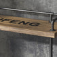 Industrial Wood Bar Table with Rectangle Table Top Black Trestle Table - 42" H Clearhalo 'Bar Furniture' 'Bar Tables' 'bar_tables' 'furn' 'furn_bar_tables' 'Furniture' 'furniture_bar_tables' 'Kitchen & Dining Furniture' 4504289