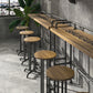 Industrial Wood Bar Table with Rectangle Table Top Black Trestle Table - 42" H Clearhalo 'Bar Furniture' 'Bar Tables' 'bar_tables' 'furn' 'furn_bar_tables' 'Furniture' 'furniture_bar_tables' 'Kitchen & Dining Furniture' 4504292