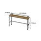 Industrial Wood Bar Table with Rectangle Table Top Black Trestle Table - 42" H Clearhalo 'Bar Furniture' 'Bar Tables' 'bar_tables' 'furn' 'furn_bar_tables' 'Furniture' 'furniture_bar_tables' 'Kitchen & Dining Furniture' 4504299