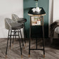 Glam Marble Counter Table with Specialty Table Top Trestle Table - 42" H 55.1"L x 15.7"W x 41.3"H Gold-Black Without Chairs Clearhalo 'Bar Furniture' 'Bar Tables' 'bar_tables' 'furn' 'furn_bar_tables' 'Furniture' 'furniture_bar_tables' 'Kitchen & Dining Furniture' 4504304