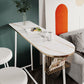 Glam Marble Counter Table with Specialty Table Top Trestle Table - 42" H Clearhalo 'Bar Furniture' 'Bar Tables' 'bar_tables' 'furn' 'furn_bar_tables' 'Furniture' 'furniture_bar_tables' 'Kitchen & Dining Furniture' 4504311
