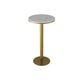 Glam White Marble Counter Table with Round Table Top Pedestal Table - 42" H 27.6"L x 27.6"W x 41.3"H Gold Without Chairs Clearhalo 'Bar Furniture' 'Bar Tables' 'bar_tables' 'furn' 'furn_bar_tables' 'Furniture' 'furniture_bar_tables' 'Kitchen & Dining Furniture' 4504321