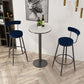 Glam White Marble Counter Table with Round Table Top Pedestal Table - 42" H Clearhalo 'Bar Furniture' 'Bar Tables' 'bar_tables' 'furn' 'furn_bar_tables' 'Furniture' 'furniture_bar_tables' 'Kitchen & Dining Furniture' 4504323