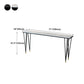 Modern Marble Bar Table with Rectangle Table Top Black Legs Table - 42" H Clearhalo 'Bar Furniture' 'Bar Tables' 'bar_tables' 'furn' 'furn_bar_tables' 'Furniture' 'furniture_bar_tables' 'Kitchen & Dining Furniture' 4504356
