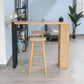 Modern Wood Bar Table with Rectangle Table Top Double Pedestal Table - 15.8'' Square Clearhalo 'Bar Furniture' 'Bar Tables' 'bar_tables' 'furn' 'furn_bar_tables' 'Furniture' 'furniture_bar_tables' 'Kitchen & Dining Furniture' 4504435