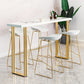 Glam Wood Counter Table with Rectangle Table Top Sled Table - 41.3" H Clearhalo 'Bar Furniture' 'Bar Tables' 'bar_tables' 'furn' 'furn_bar_tables' 'Furniture' 'furniture_bar_tables' 'Kitchen & Dining Furniture' 4504451
