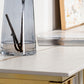 Glam Marble Counter Table with Rectangle Table Top Sled Table - 41.3" H Clearhalo 'Bar Furniture' 'Bar Tables' 'bar_tables' 'furn' 'furn_bar_tables' 'Furniture' 'furniture_bar_tables' 'Kitchen & Dining Furniture' 4504471