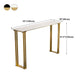 Glam Marble Counter Table with Rectangle Table Top Sled Table - 41.3" H Clearhalo 'Bar Furniture' 'Bar Tables' 'bar_tables' 'furn' 'furn_bar_tables' 'Furniture' 'furniture_bar_tables' 'Kitchen & Dining Furniture' 4504480