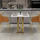 Sintered Stone White Dining Table Traditional Luxury Dining Table with Metal Base Clearhalo ' dining_table' 'Dining Tables & Seating' 'Dining Tables' 'furn' 'furn_dining_table' 'Furniture' 'furniture_dining_table' 'Kitchen & Dining Furniture' 'kitchen&dining_furn' 'kitchen' 'kitchen_dining_table' 4510627
