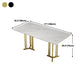 Sintered Stone White Dining Table Traditional Luxury Dining Table with Metal Base Clearhalo ' dining_table' 'Dining Tables & Seating' 'Dining Tables' 'furn' 'furn_dining_table' 'Furniture' 'furniture_dining_table' 'Kitchen & Dining Furniture' 'kitchen&dining_furn' 'kitchen' 'kitchen_dining_table' 4510639