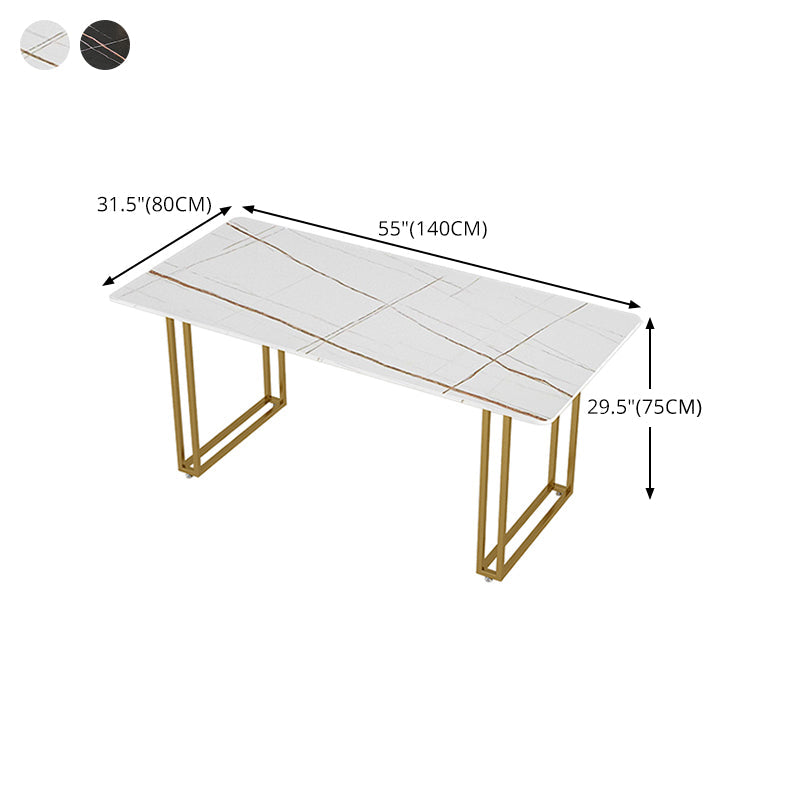 Sintered Stone Dining Table Traditional Luxury Sled Base Dining Table Clearhalo ' dining_table' 'Dining Tables & Seating' 'Dining Tables' 'furn' 'furn_dining_table' 'Furniture' 'furniture_dining_table' 'Kitchen & Dining Furniture' 'kitchen&dining_furn' 'kitchen' 'kitchen_dining_table' 4510653