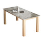 Sintered Stone Top Dining Table Modern Rectangle Table with Wooden Base Light Gray Without Chairs Clearhalo ' dining_table' 'Dining Tables & Seating' 'Dining Tables' 'furn' 'furn_dining_table' 'Furniture' 'furniture_dining_table' 'Kitchen & Dining Furniture' 'kitchen&dining_furn' 'kitchen' 'kitchen_dining_table' 4510675