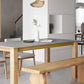 Sintered Stone Top Dining Table Modern Rectangle Table with Wooden Base Clearhalo ' dining_table' 'Dining Tables & Seating' 'Dining Tables' 'furn' 'furn_dining_table' 'Furniture' 'furniture_dining_table' 'Kitchen & Dining Furniture' 'kitchen&dining_furn' 'kitchen' 'kitchen_dining_table' 4510679