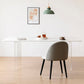 Sintered Stone Dining Table Modern Rectangle Dining Table with Acrylic Base White Gold 51.2"L x 27.6"W x 29.5"H Without Chairs Clearhalo ' dining_table' 'Dining Tables & Seating' 'Dining Tables' 'furn' 'furn_dining_table' 'Furniture' 'furniture_dining_table' 'Kitchen & Dining Furniture' 'kitchen&dining_furn' 'kitchen' 'kitchen_dining_table' 4510703