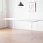 Sintered Stone Dining Table Modern Rectangle Dining Table with Acrylic Base White Without Chairs Clearhalo ' dining_table' 'Dining Tables & Seating' 'Dining Tables' 'furn' 'furn_dining_table' 'Furniture' 'furniture_dining_table' 'Kitchen & Dining Furniture' 'kitchen&dining_furn' 'kitchen' 'kitchen_dining_table' 4510708