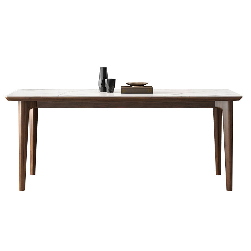 Stone Top Dining Table Kitchen Rectangle Dining Table with 4 Wood Legs Without Chairs Clearhalo ' dining_table' 'Dining Tables & Seating' 'Dining Tables' 'furn' 'furn_dining_table' 'Furniture' 'furniture_dining_table' 'Kitchen & Dining Furniture' 'kitchen&dining_furn' 'kitchen' 'kitchen_dining_table' 4510721