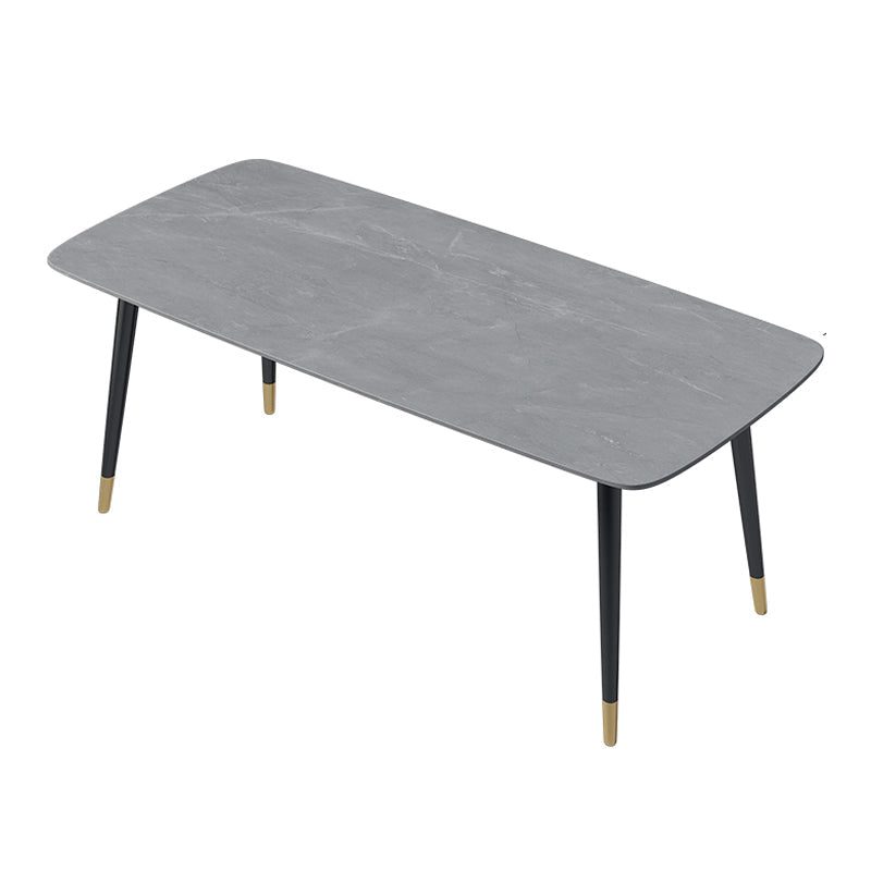 Sintered Stone Dining Table Modern 4 Legs Dining Table for Home Use Gray Without Chairs Clearhalo ' dining_table' 'Dining Tables & Seating' 'Dining Tables' 'furn' 'furn_dining_table' 'Furniture' 'furniture_dining_table' 'Kitchen & Dining Furniture' 'kitchen&dining_furn' 'kitchen' 'kitchen_dining_table' 4510734