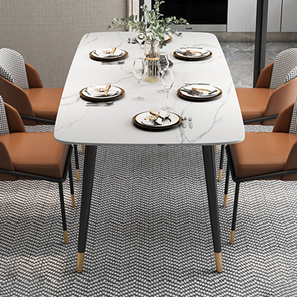 Sintered Stone Dining Table Modern 4 Legs Dining Table for Home Use Clearhalo ' dining_table' 'Dining Tables & Seating' 'Dining Tables' 'furn' 'furn_dining_table' 'Furniture' 'furniture_dining_table' 'Kitchen & Dining Furniture' 'kitchen&dining_furn' 'kitchen' 'kitchen_dining_table' 4510735