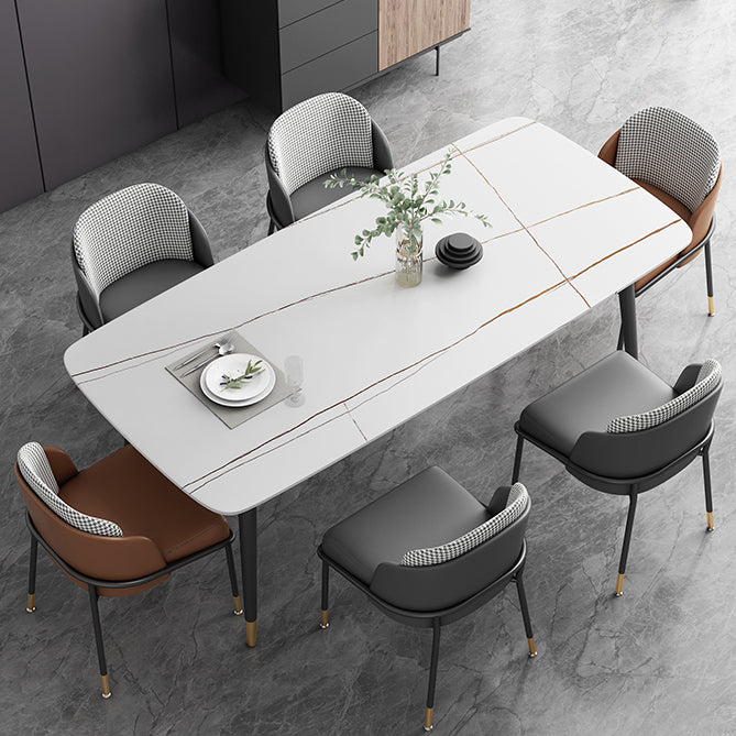 Sintered Stone Dining Table Modern 4 Legs Dining Table for Home Use Clearhalo ' dining_table' 'Dining Tables & Seating' 'Dining Tables' 'furn' 'furn_dining_table' 'Furniture' 'furniture_dining_table' 'Kitchen & Dining Furniture' 'kitchen&dining_furn' 'kitchen' 'kitchen_dining_table' 4510738