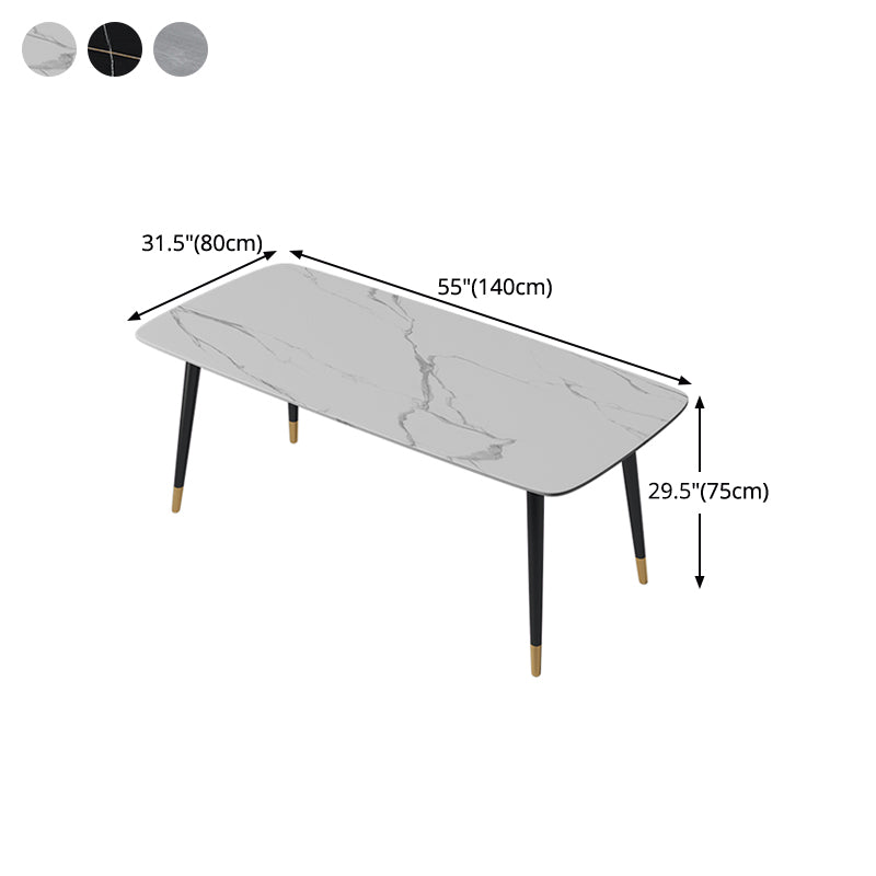 Sintered Stone Dining Table Modern 4 Legs Dining Table for Home Use Clearhalo ' dining_table' 'Dining Tables & Seating' 'Dining Tables' 'furn' 'furn_dining_table' 'Furniture' 'furniture_dining_table' 'Kitchen & Dining Furniture' 'kitchen&dining_furn' 'kitchen' 'kitchen_dining_table' 4510742