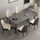 Sintered Stone Dining Table Modern Double Pedestal Dining Table Black Gold 63"L x 31.5"W x 29.5"H Without Chairs Clearhalo ' dining_table' 'Dining Tables & Seating' 'Dining Tables' 'furn' 'furn_dining_table' 'Furniture' 'furniture_dining_table' 'Kitchen & Dining Furniture' 'kitchen&dining_furn' 'kitchen' 'kitchen_dining_table' 4510788