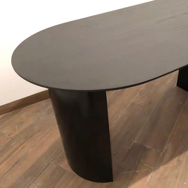 Oval Shape Simplicity Dining Table Fixed Table with Pinewood Solid Wood Clearhalo ' dining_table' 'Dining Tables & Seating' 'Dining Tables' 'furn' 'furn_dining_table' 'Furniture' 'furniture_dining_table' 'Kitchen & Dining Furniture' 'kitchen&dining_furn' 'kitchen' 'kitchen_dining_table' 4510828