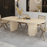 Rectangle Shape Dining Table Solid Wood Table Modern with 3 Legs for Dining Room Clearhalo ' dining_table' 'Dining Tables & Seating' 'Dining Tables' 'furn' 'furn_dining_table' 'Furniture' 'furniture_dining_table' 'Kitchen & Dining Furniture' 'kitchen&dining_furn' 'kitchen' 'kitchen_dining_table' 4510861