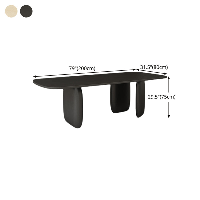 Rectangle Shape Dining Table Solid Wood Table Modern with 3 Legs for Dining Room Clearhalo ' dining_table' 'Dining Tables & Seating' 'Dining Tables' 'furn' 'furn_dining_table' 'Furniture' 'furniture_dining_table' 'Kitchen & Dining Furniture' 'kitchen&dining_furn' 'kitchen' 'kitchen_dining_table' 4510868