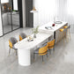 Sintered Stone Dining Table White Modern Dining Table for Kitchen Free Form 70.9"L x 31.5"W x 29.5"H Without Chairs Clearhalo ' dining_table' 'Dining Tables & Seating' 'Dining Tables' 'furn' 'furn_dining_table' 'Furniture' 'furniture_dining_table' 'Kitchen & Dining Furniture' 'kitchen&dining_furn' 'kitchen' 'kitchen_dining_table' 4510889