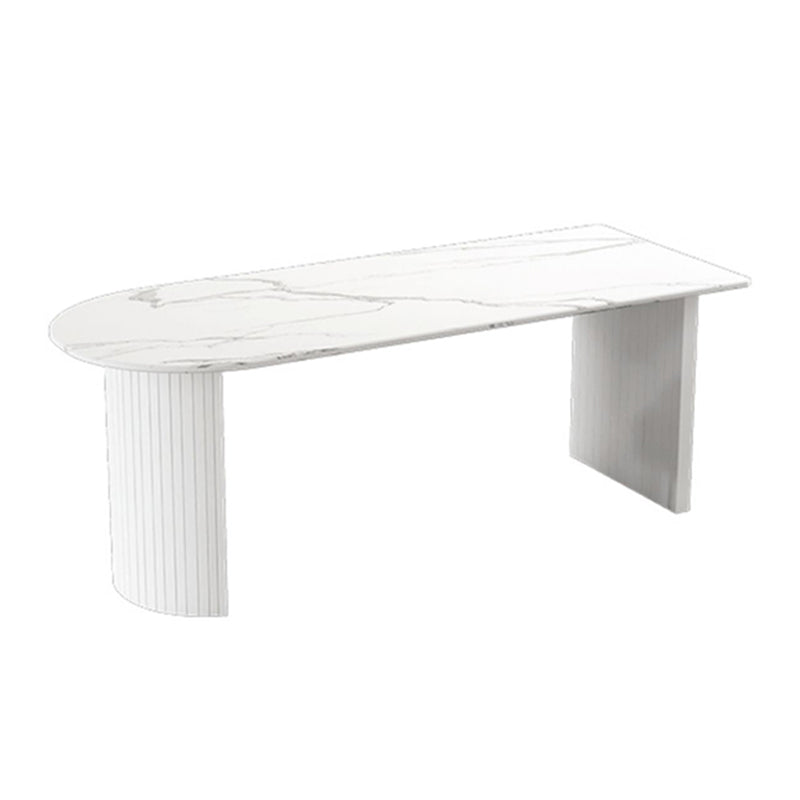 Sintered Stone Dining Table White Modern Dining Table for Kitchen Free Form Without Chairs Clearhalo ' dining_table' 'Dining Tables & Seating' 'Dining Tables' 'furn' 'furn_dining_table' 'Furniture' 'furniture_dining_table' 'Kitchen & Dining Furniture' 'kitchen&dining_furn' 'kitchen' 'kitchen_dining_table' 4510890