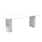 Sintered Stone Dining Table White Modern Dining Table for Kitchen Oval Without Chairs Clearhalo ' dining_table' 'Dining Tables & Seating' 'Dining Tables' 'furn' 'furn_dining_table' 'Furniture' 'furniture_dining_table' 'Kitchen & Dining Furniture' 'kitchen&dining_furn' 'kitchen' 'kitchen_dining_table' 4510891