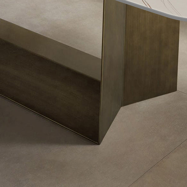 Stone Top Dining Table Rectangle Dining Table with Trestle Base Clearhalo ' dining_table' 'Dining Tables & Seating' 'Dining Tables' 'furn' 'furn_dining_table' 'Furniture' 'furniture_dining_table' 'Kitchen & Dining Furniture' 'kitchen&dining_furn' 'kitchen' 'kitchen_dining_table' 4510911