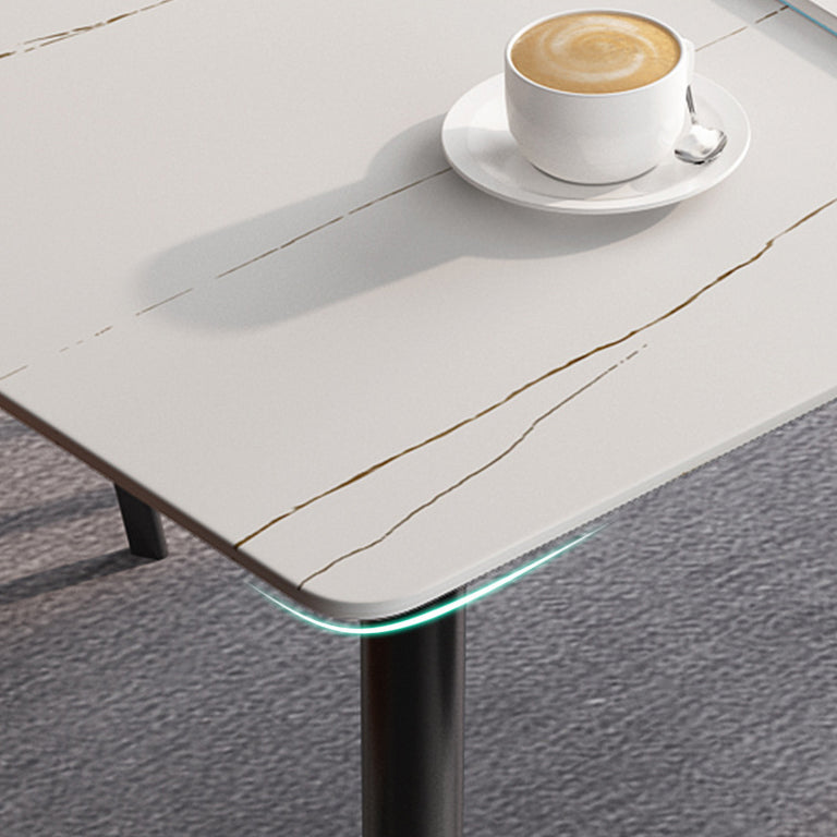 Industrial Rectangle Dining Table Stone 4 Legs Furniture for Dining Room Clearhalo ' dining_table' 'Dining Tables & Seating' 'Dining Tables' 'furn' 'furn_dining_table' 'Furniture' 'furniture_dining_table' 'Kitchen & Dining Furniture' 'kitchen&dining_furn' 'kitchen' 'kitchen_dining_table' 4510923