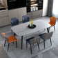 Industrial Style Dining Site Table Rectangle Stone Furniture with 4 Legs Light Gray Without Chairs Clearhalo ' dining_table' 'Dining Tables & Seating' 'Dining Tables' 'furn' 'furn_dining_table' 'Furniture' 'furniture_dining_table' 'Kitchen & Dining Furniture' 'kitchen&dining_furn' 'kitchen' 'kitchen_dining_table' 4510931
