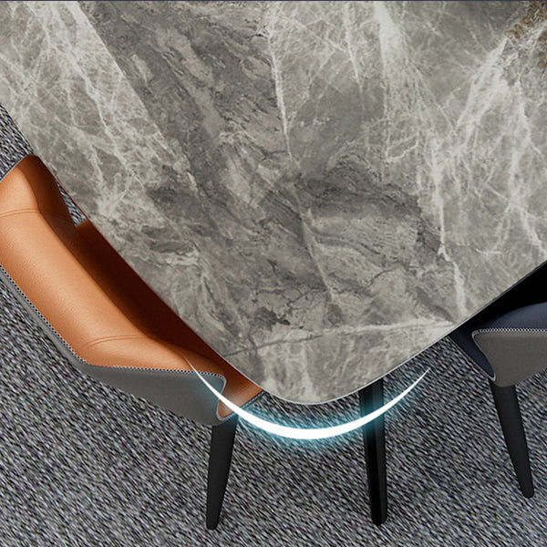 Industrial Style Dining Site Table Rectangle Stone Furniture with 4 Legs Clearhalo ' dining_table' 'Dining Tables & Seating' 'Dining Tables' 'furn' 'furn_dining_table' 'Furniture' 'furniture_dining_table' 'Kitchen & Dining Furniture' 'kitchen&dining_furn' 'kitchen' 'kitchen_dining_table' 4510936