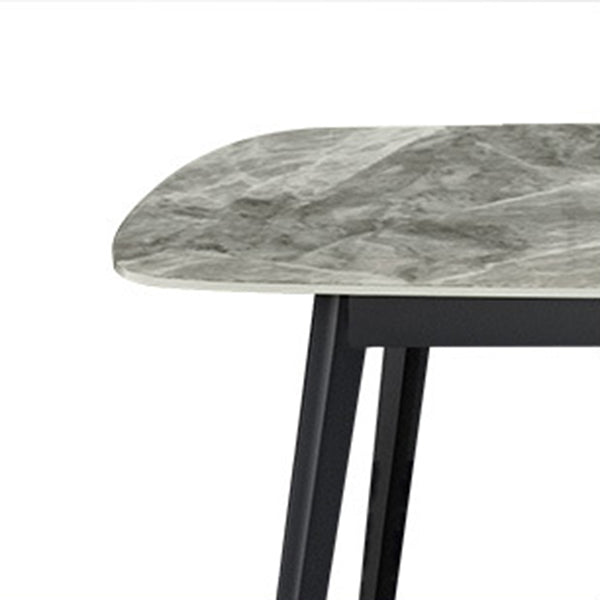 Industrial Style Dining Site Table Rectangle Stone Furniture with 4 Legs Clearhalo ' dining_table' 'Dining Tables & Seating' 'Dining Tables' 'furn' 'furn_dining_table' 'Furniture' 'furniture_dining_table' 'Kitchen & Dining Furniture' 'kitchen&dining_furn' 'kitchen' 'kitchen_dining_table' 4510937