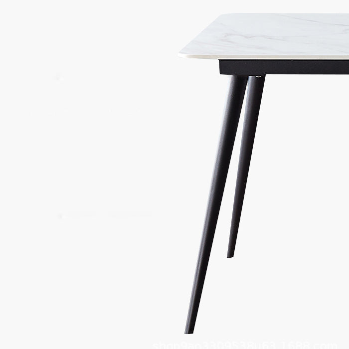 Industrial Style Dining Site Table Rectangle Stone Furniture with 4 Legs Clearhalo ' dining_table' 'Dining Tables & Seating' 'Dining Tables' 'furn' 'furn_dining_table' 'Furniture' 'furniture_dining_table' 'Kitchen & Dining Furniture' 'kitchen&dining_furn' 'kitchen' 'kitchen_dining_table' 4510938