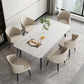 Sintered Stone Dining Table Traditional Luxury Table for Home Use White Gold Without Chairs Clearhalo ' dining_table' 'Dining Tables & Seating' 'Dining Tables' 'furn' 'furn_dining_table' 'Furniture' 'furniture_dining_table' 'Kitchen & Dining Furniture' 'kitchen&dining_furn' 'kitchen' 'kitchen_dining_table' 4510948