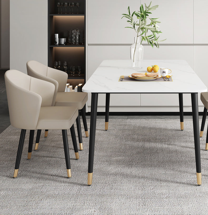 Sintered Stone Dining Table Traditional Luxury Table for Home Use Clearhalo ' dining_table' 'Dining Tables & Seating' 'Dining Tables' 'furn' 'furn_dining_table' 'Furniture' 'furniture_dining_table' 'Kitchen & Dining Furniture' 'kitchen&dining_furn' 'kitchen' 'kitchen_dining_table' 4510954