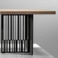 Industrial Pine Wood Table for Restaurant Rectangle Table with Black Double Pedestal Base Clearhalo ' dining_table' 'Dining Tables & Seating' 'Dining Tables' 'furn' 'furn_dining_table' 'Furniture' 'furniture_dining_table' 'Kitchen & Dining Furniture' 'kitchen&dining_furn' 'kitchen' 'kitchen_dining_table' 4510968