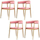 Scandinavian Design Cane Back Dining Chairs Fabric Dining Side Chair for Kitchen Pink 4 Piece Set Clearhalo ' kitchen&dining_furn' 'Dining Chairs' 'Dining Tables & Seating' 'dining_chair' 'furn' 'furn_dining_chair' 'Furniture' 'furniture_dining_chair' 'Kitchen & Dining Furniture' 'kitchen' 4510995