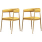 Scandinavian Design Cane Back Dining Chairs Fabric Dining Side Chair for Kitchen Yellow 2 Piece Set Clearhalo ' kitchen&dining_furn' 'Dining Chairs' 'Dining Tables & Seating' 'dining_chair' 'furn' 'furn_dining_chair' 'Furniture' 'furniture_dining_chair' 'Kitchen & Dining Furniture' 'kitchen' 4511000